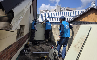 [순천시 장천동] 주거환경개선 비가림막 설치