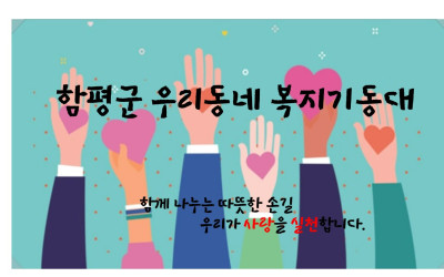함평군 손불면 우리동네 복지기동대 특화사업 …
