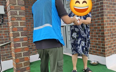 [해남군 산이면]기부물품 저소득층 전달