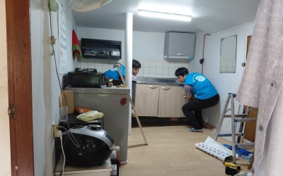 고흥군 남양면 노후로 누수된 씽크대 교체