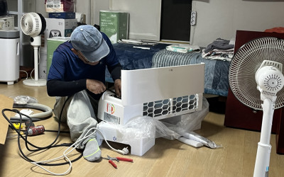 [강진군 병영면] 에어컨 교체해드렸어요