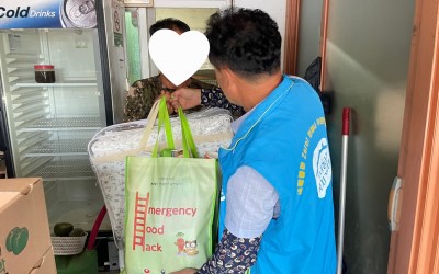 [함평군 나산면] 호우피해 가구 구호물품 전…