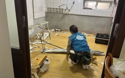 [영암군 서호면] 부엌 교체를 위한 도배 장…